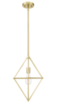 HOMEnhancements 70370 - Vivio Gomez 1-Light 12" Geometric Triangle Pendant - CG