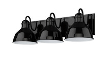 HOMEnhancements 70421 - Vivio Gia 3-Light Vanity - Glossy Black