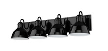 HOMEnhancements 70424 - Vivio Gia 4-Light Vanity - Glossy Black