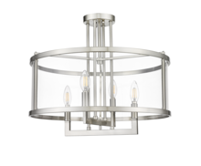 HOMEnhancements 70493 - Ravenna 4-Light Clear Acrylic Semi Flush Mount - NK