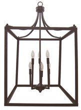  19467 - 6-Light Square Cage Entry - RB - No Glass