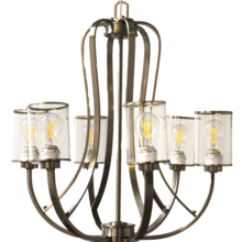 HOMEnhancements 19106 - Lexington 6-Light Clear Glass Chandelier - NK