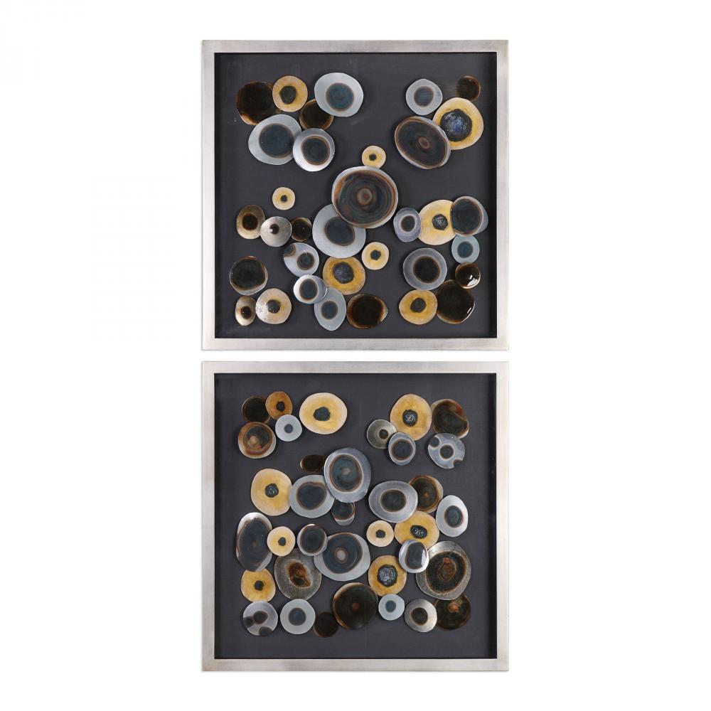 Uttermost Discs Wall Art Squares S/2