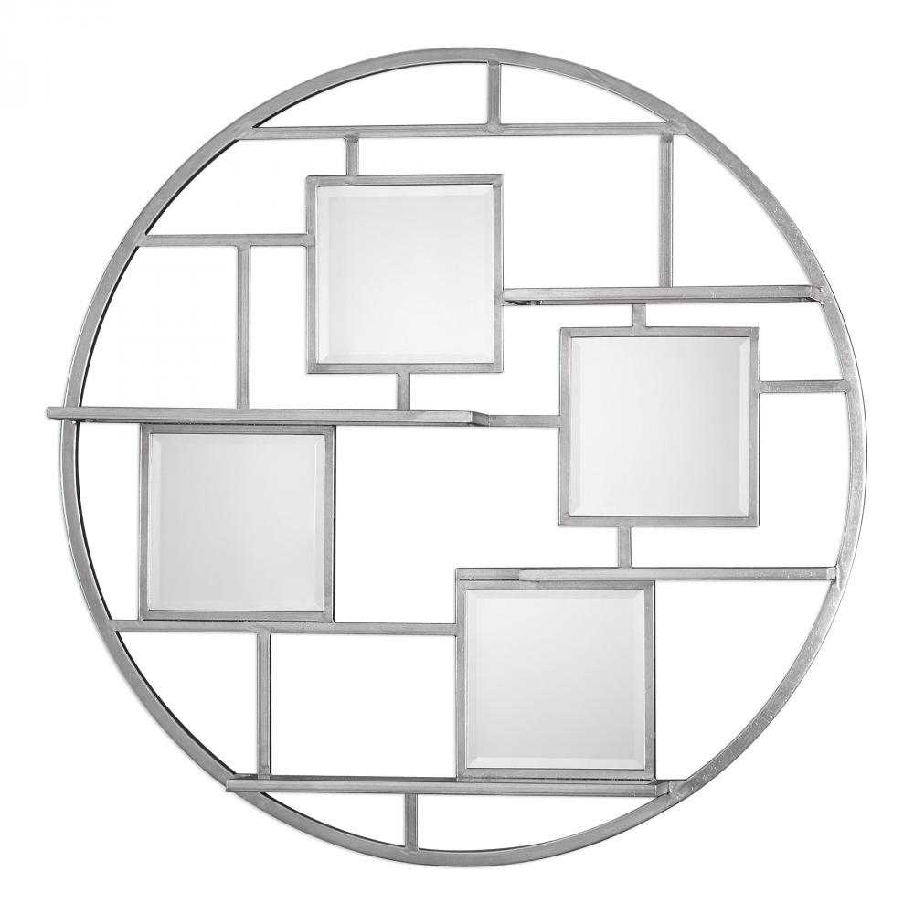 Uttermost Zaria Mirrored Round Wall Shelf