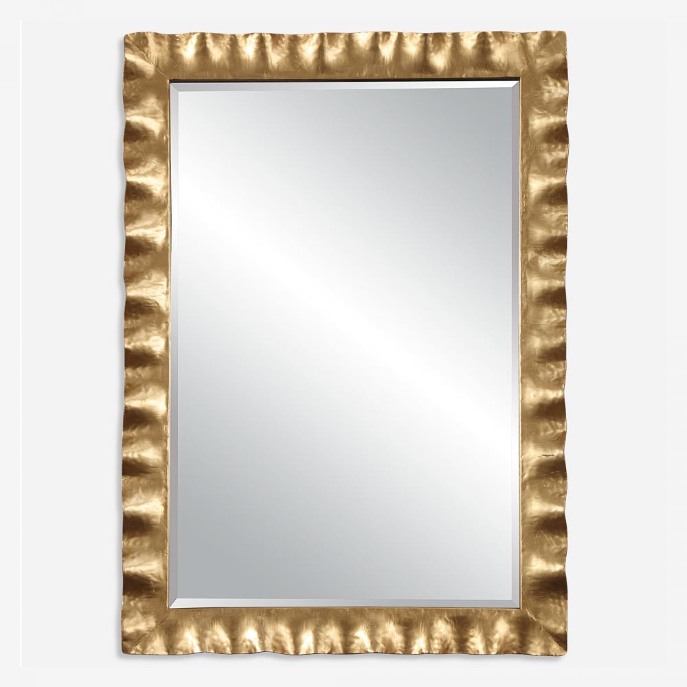 Haya Scalloped Gold Mirror