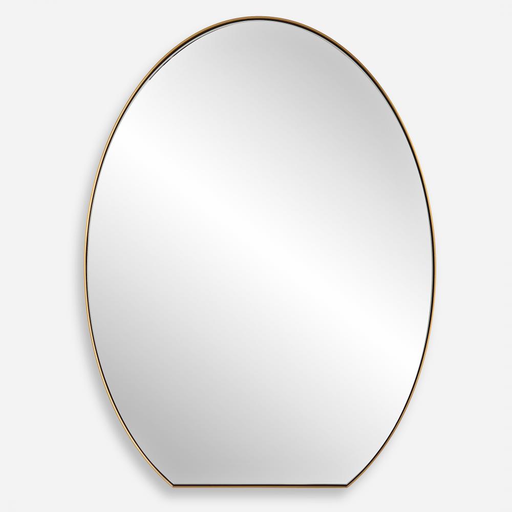 Cabell Brass Oval Mirror