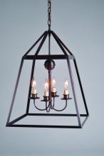 Northeast Lantern 9732-DAB-LTU4-NG - Hanging Dark Antique Brass 4 Candelabra Inverted Cluster NO Glass