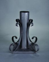 Northeast Lantern PM03-DAB - Dark Antique Brass Pier Mount, Tall With Scroll Work.  Pipe 13"  Box 7 1/2" Width of scrol