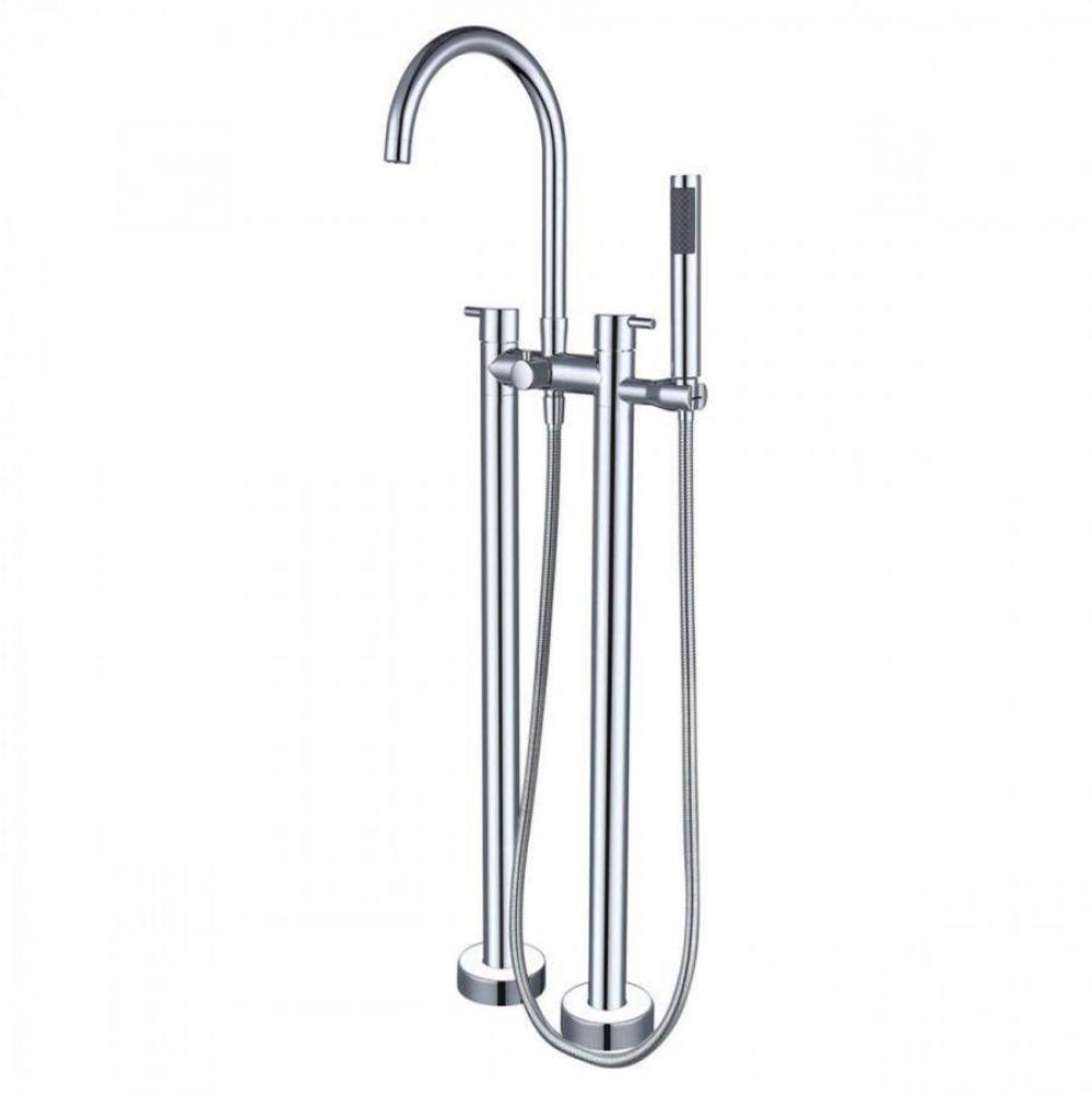 Double Post Freestanding Gooseneck Faucet