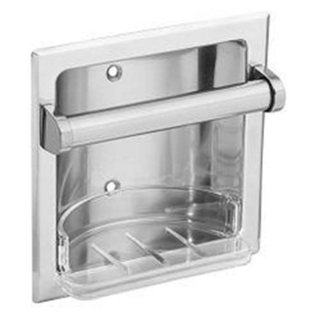 Chrome soap holder