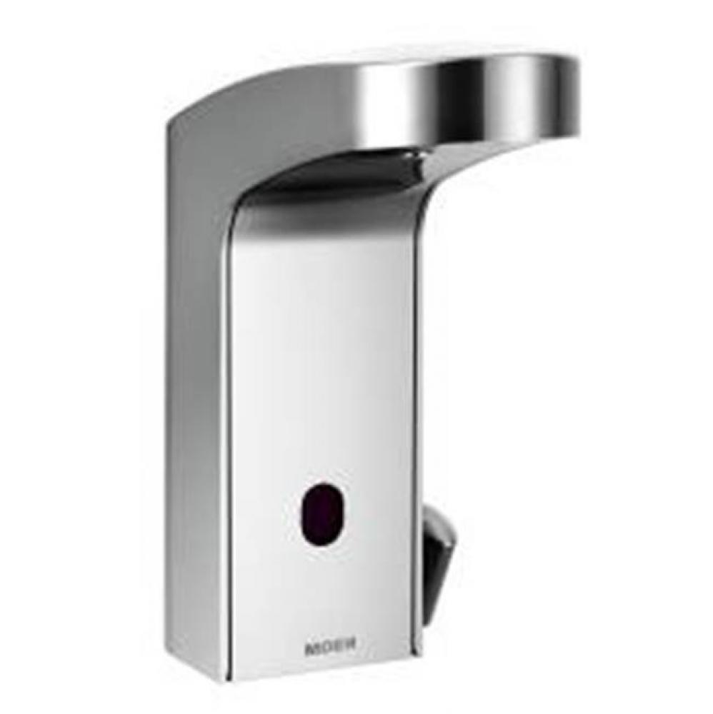 Chrome one-handle sensor-operated lavatory faucet