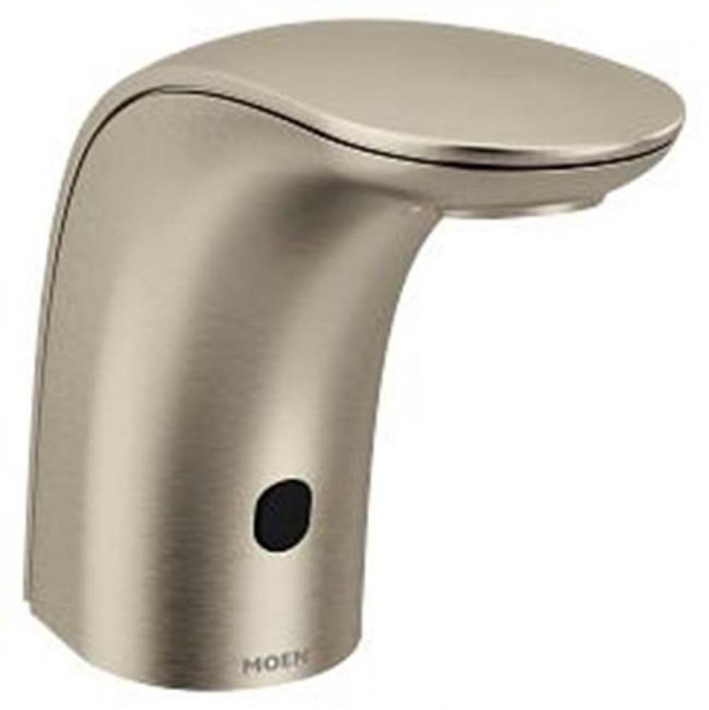 Brushed nickel hands free sensor-operated lavatory faucet