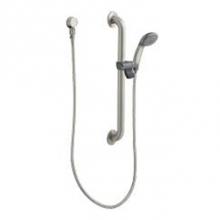 Moen Commercial 52224GBM15CBN - Classic brushed nickel slide bar/grab bar shower