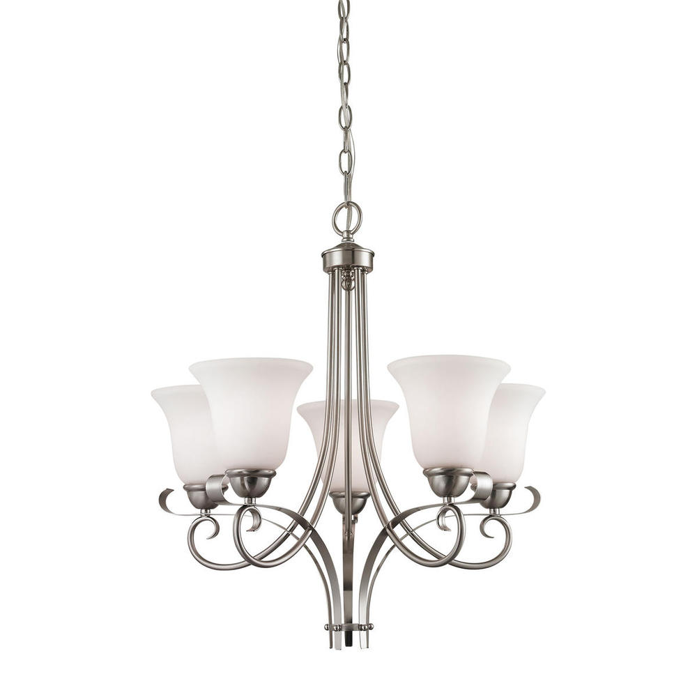 Thomas - Brighton 22&#39;&#39; Wide 5-Light Chandelier - Brushed Nickel