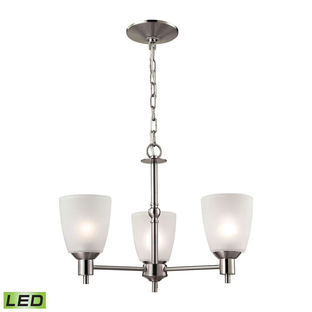 Thomas - Jackson 20&#39;&#39; Wide 3-Light Chandelier - Brushed Nickel