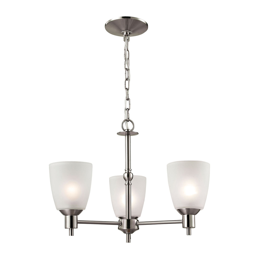 Thomas - Jackson 20&#39;&#39; Wide 3-Light Chandelier - Brushed Nickel