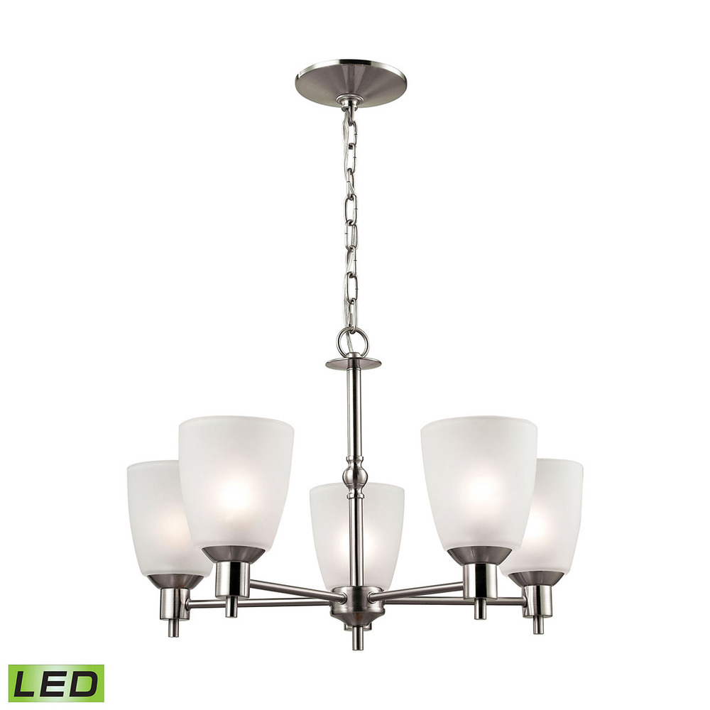 Thomas - Jackson 22&#39;&#39; Wide 5-Light Chandelier - Brushed Nickel