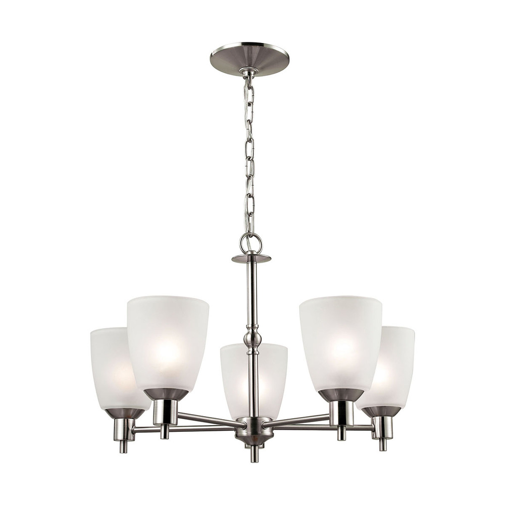 Thomas - Jackson 22&#39;&#39; Wide 5-Light Chandelier - Brushed Nickel