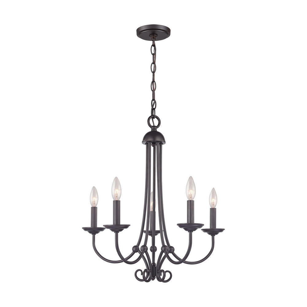 Thomas - Williamsport 20&#39;&#39; Wide 5-Light Chandelier - Oil Rubbed Bronze