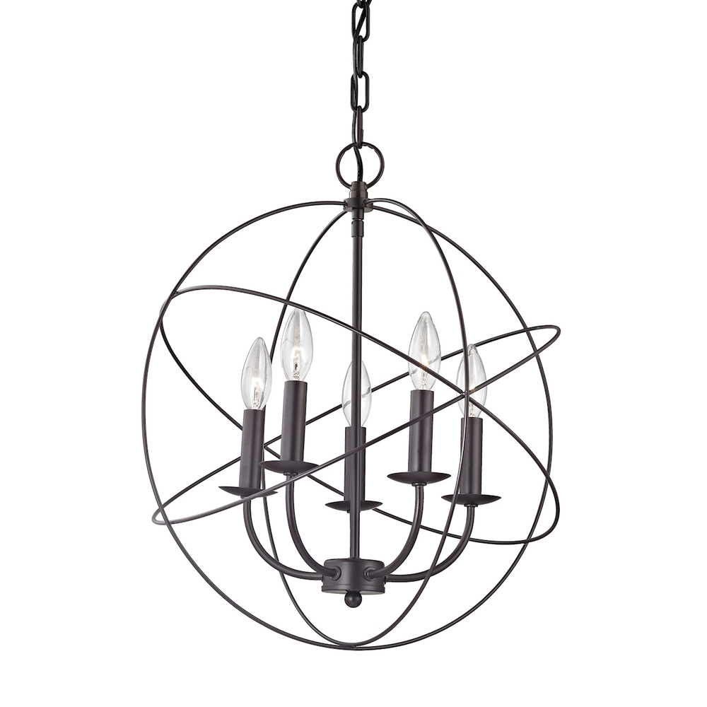 Thomas - Williamsport 18&#39;&#39; Wide 5-Light Chandelier - Oil Rubbed Bronze