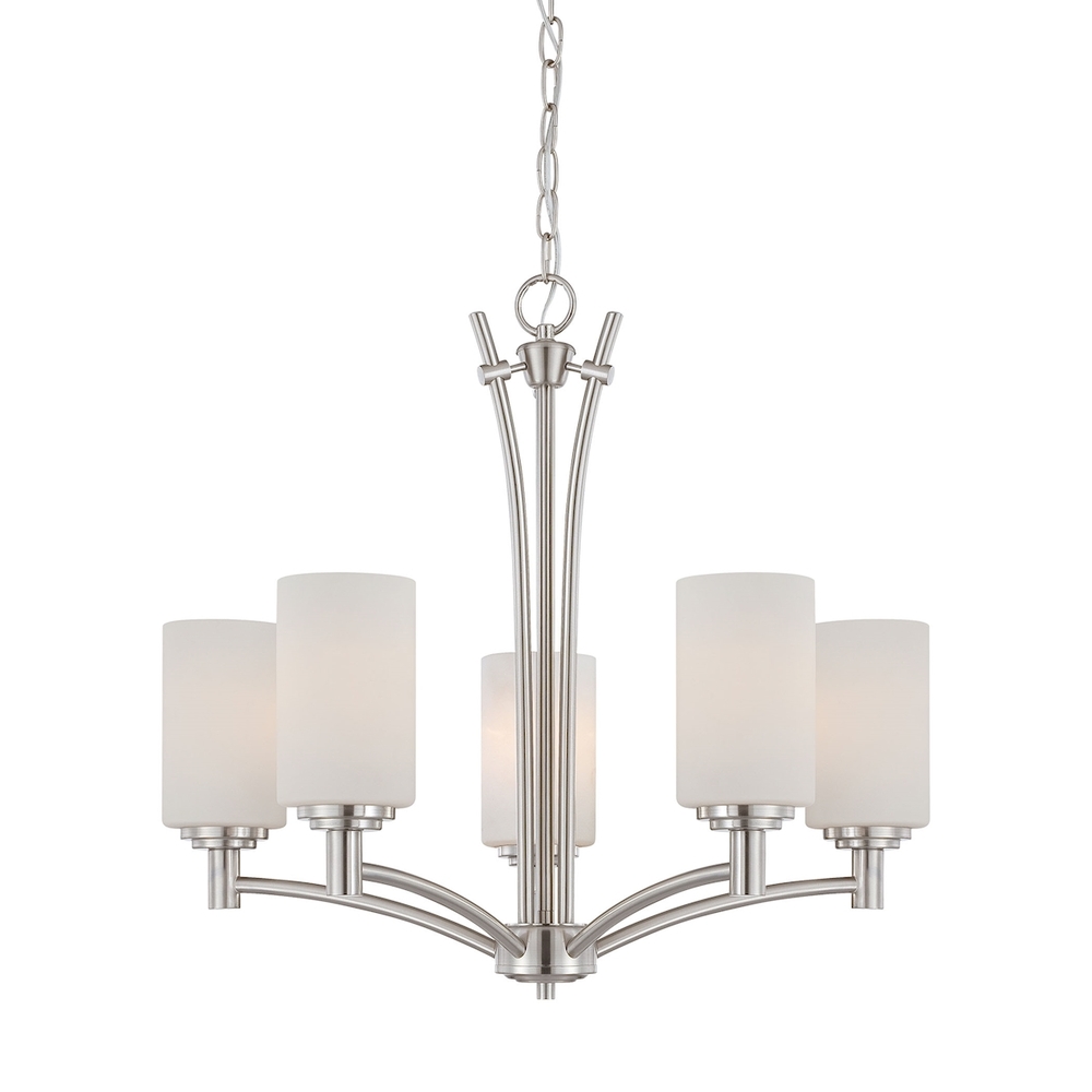 Thomas - Pittman 24&#39;&#39; Wide 5-Light Chandelier - Brushed Nickel