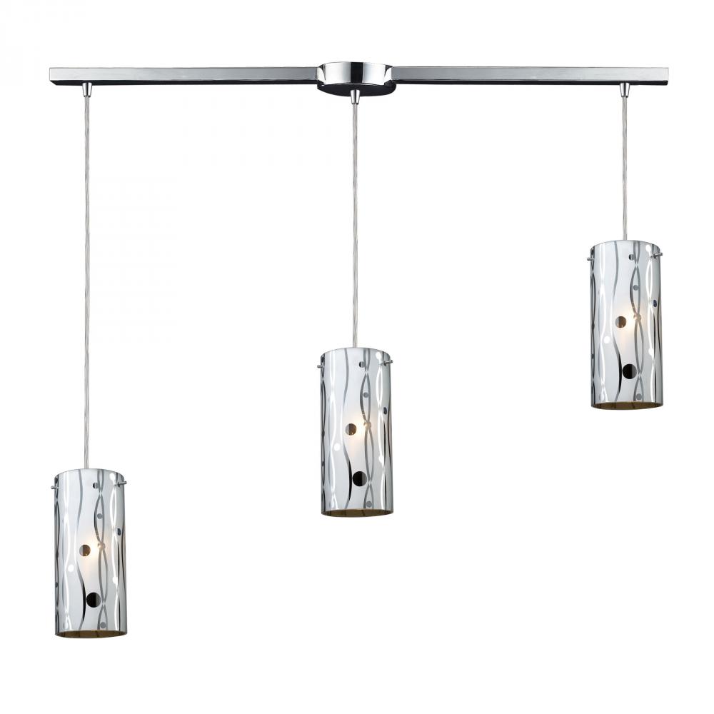 Chromia 3 Light Pendant In Polished Chrome