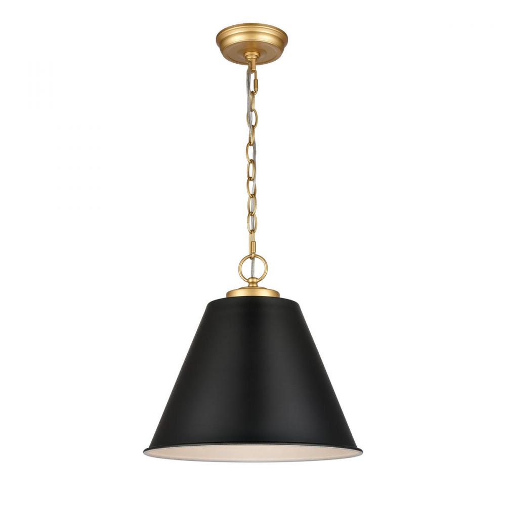 Vellus 14&#39;&#39; Wide 1-Light Pendant - Matte Black