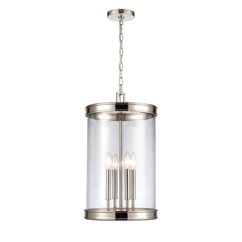 Mendoza 12.75&#39;&#39; Wide 4-Light Pendant - Polished Nickel