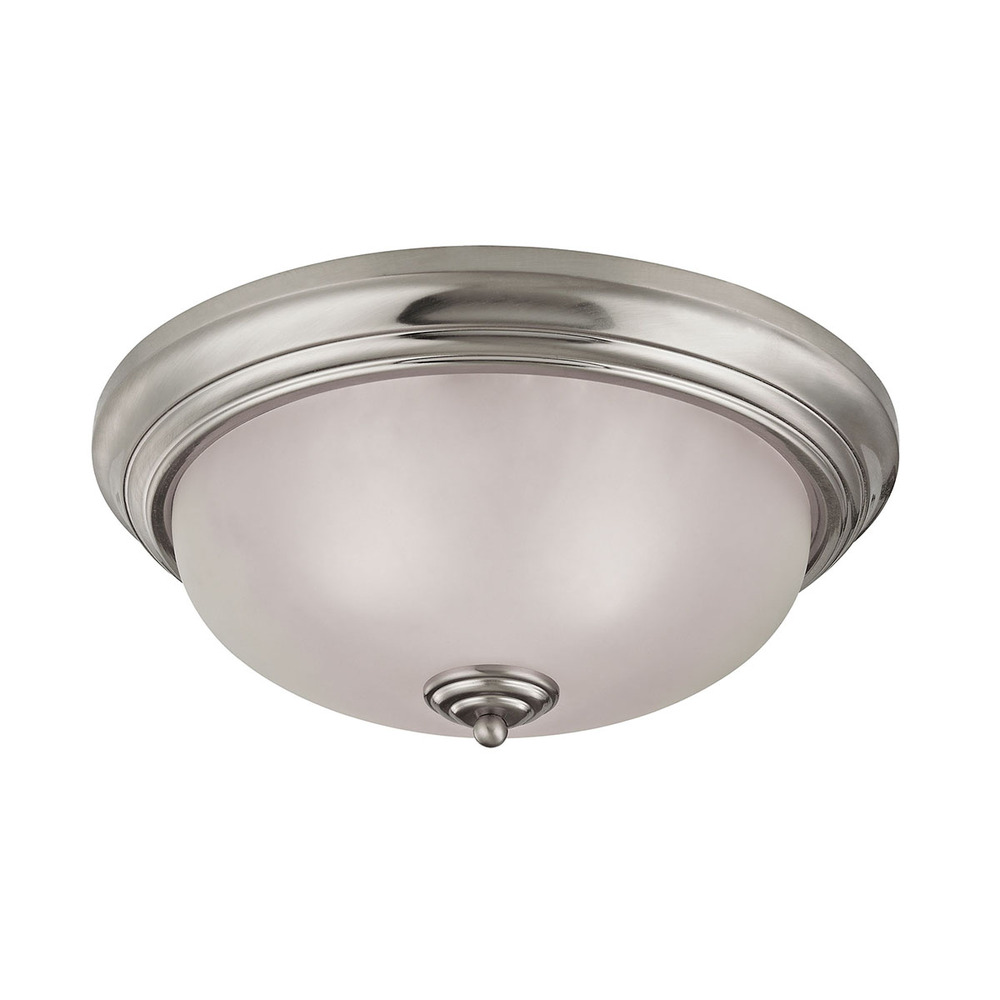 Thomas - Huntington 15&#39;&#39; Wide 3-Light Flush Mount - Brushed Nickel