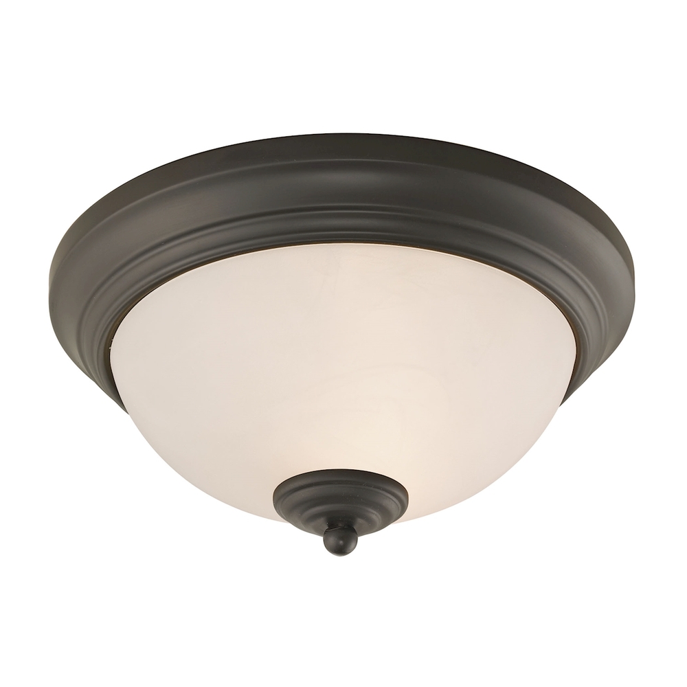 Thomas - Huntington 11&#39;&#39; Wide 2-Light Flush Mount - Oil Rubbed Bronze