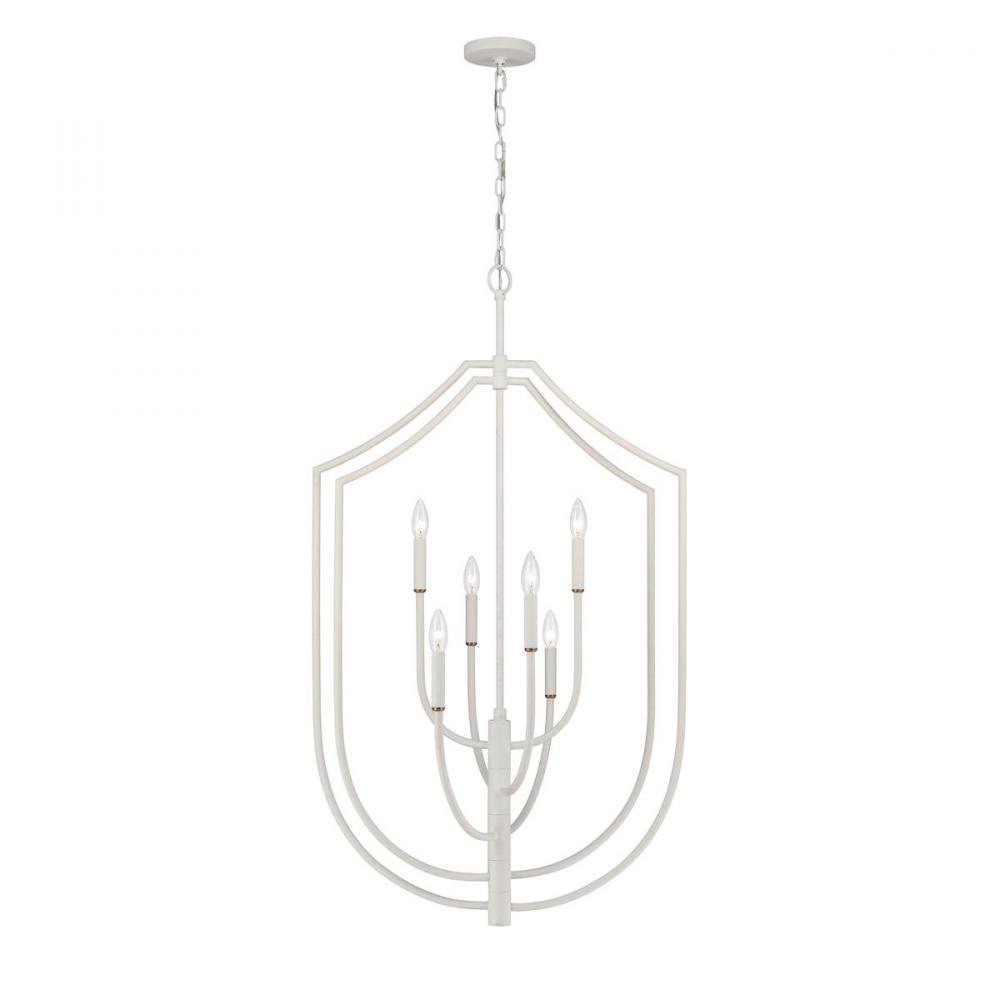 Continuance 26&#39;&#39; Wide 6-Light Pendant - White Coral