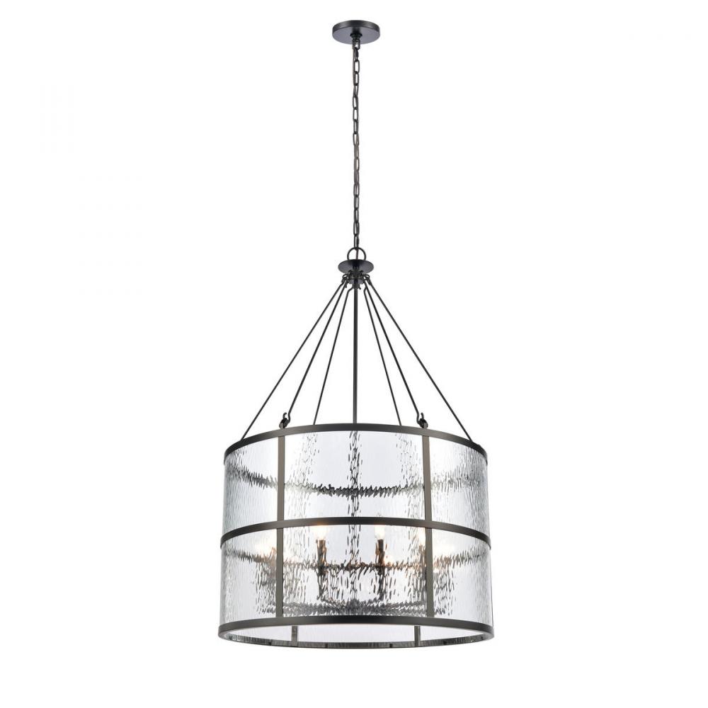 Solace 30&#39;&#39; Wide 10-Light Pendant - Matte Black