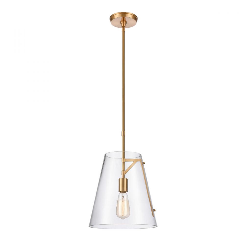 Trustle 11&#39;&#39; Wide 1-Light Pendant - Satin Brass