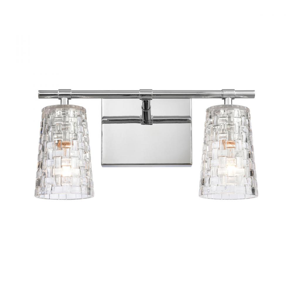 Lightweave 15&#39;&#39; Wide 2-Light Vanity Light - Polished Nickel