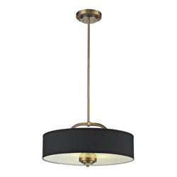 Black Drum Shade Semi-Flush Mount