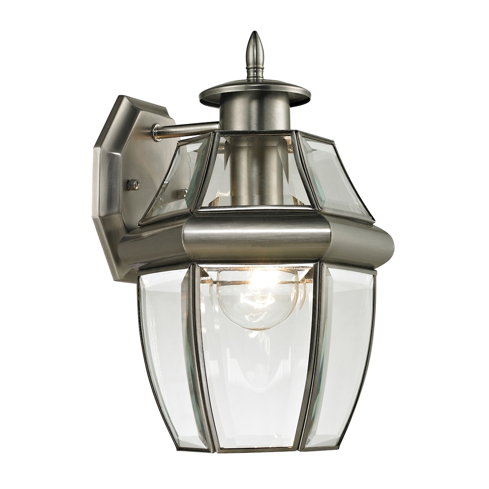 Thomas - Ashford 12&#39;&#39; High 1-Light Outdoor Sconce - Antique Nickel