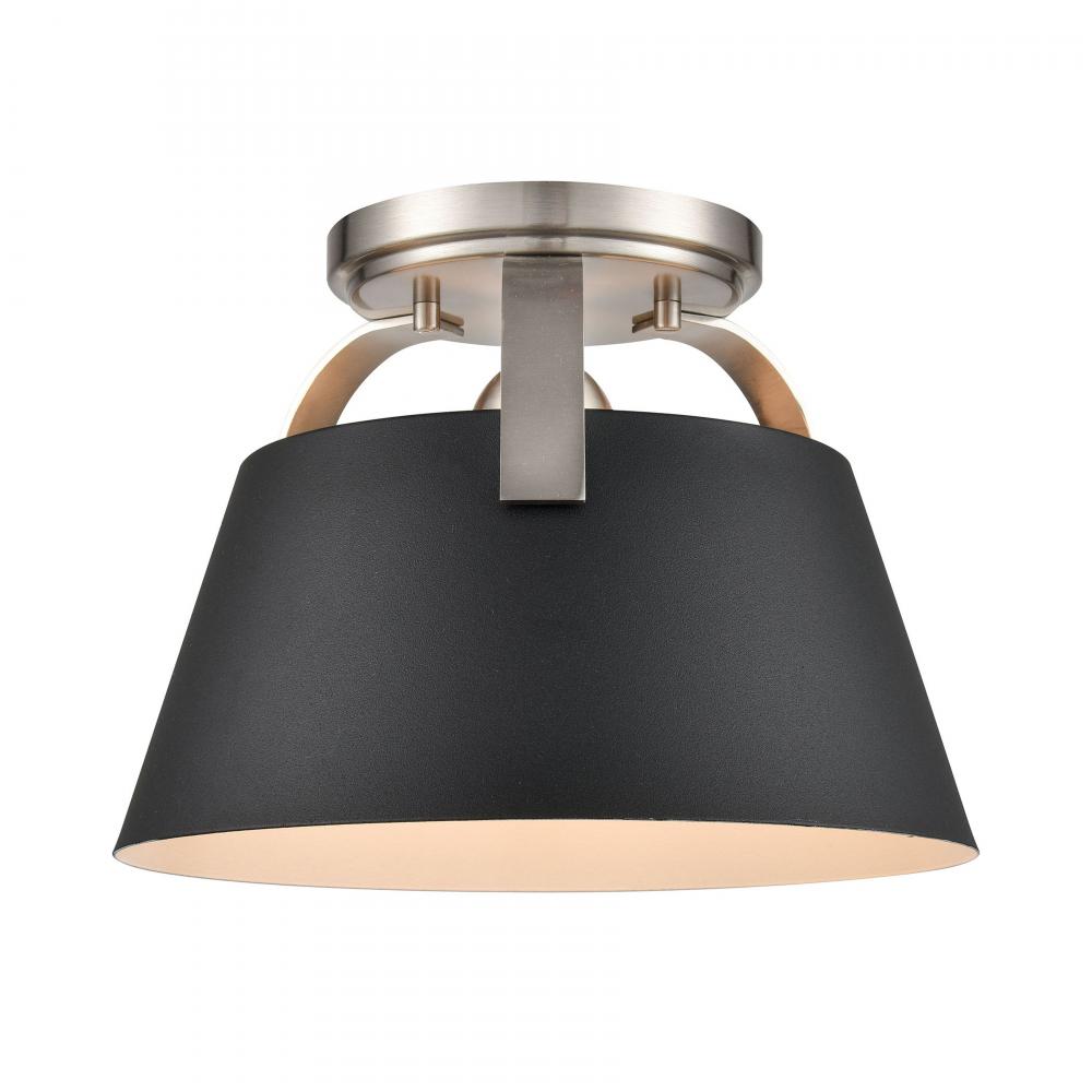 Jepson 9.5&#39;&#39; Wide 1-Light Semi Flush Mount - Matte Black