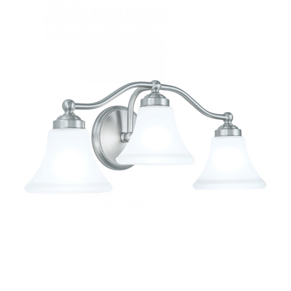 Soleil 22.25&#39;&#39; Wide 3-Light Vanity Light - Brushed Nickel