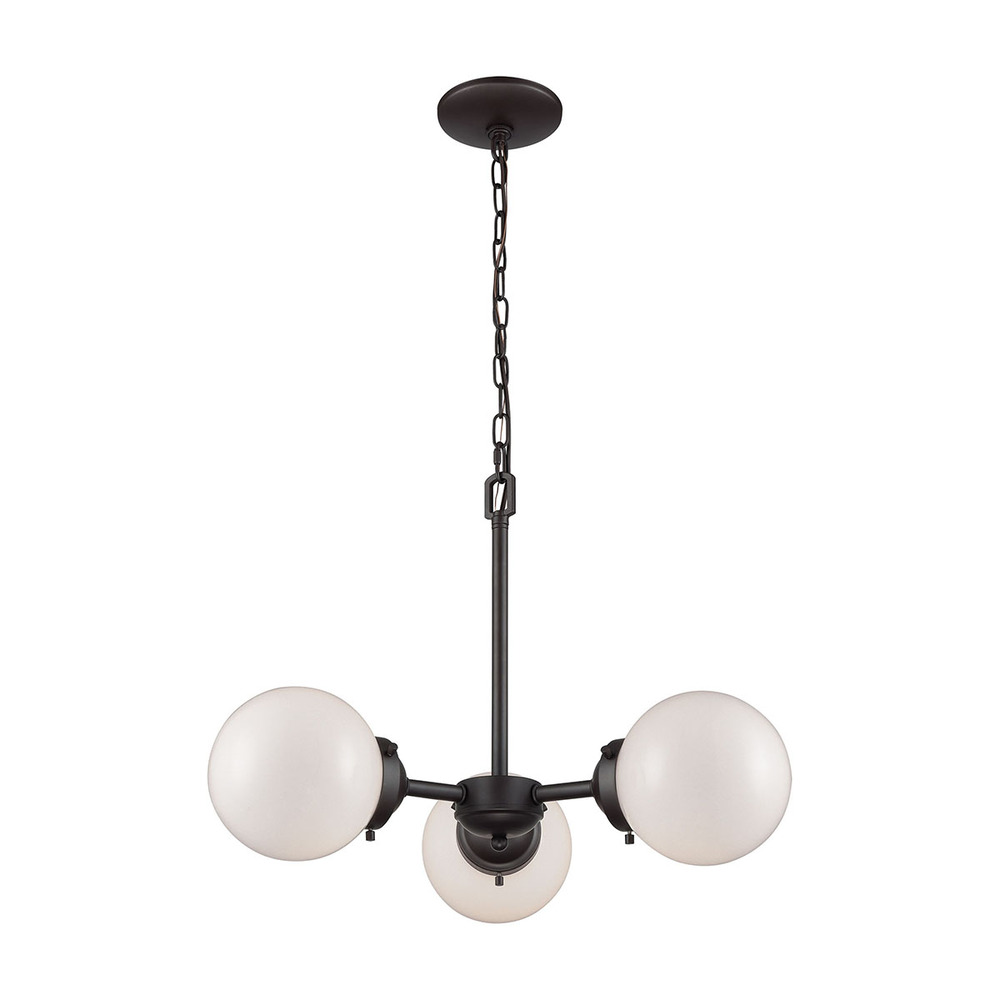 Thomas - Beckett 22&#39;&#39; Wide 3-Light Chandelier - Oil Rubbed Bronze