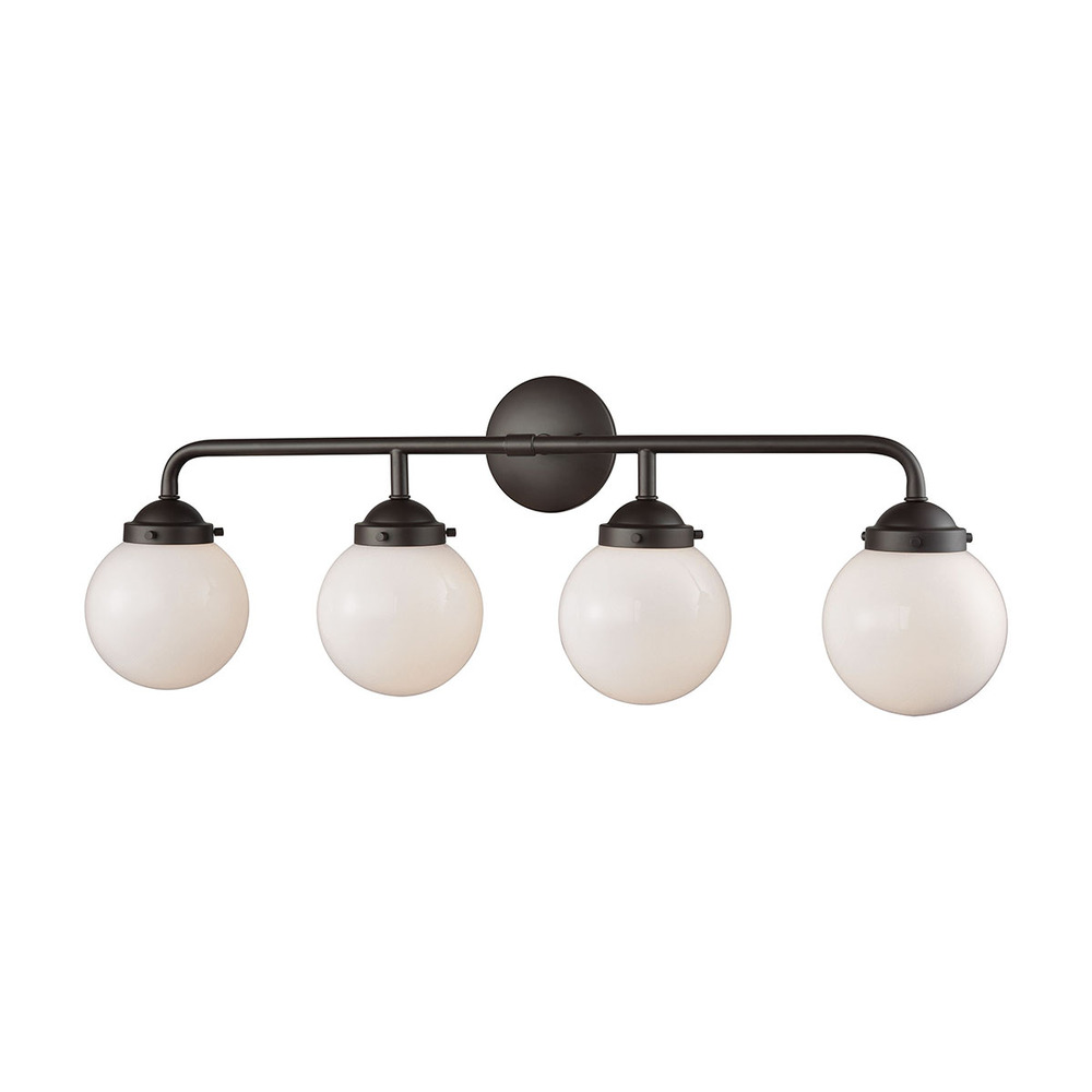 Thomas - Beckett 33&#39;&#39; Wide 4-Light Vanity Light - Oil Rubbed Bronze