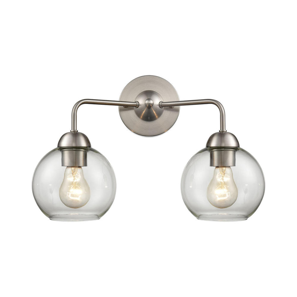 Thomas - Astoria 16&#39;&#39; Wide 2-Light Vanity Light - Brushed Nickel