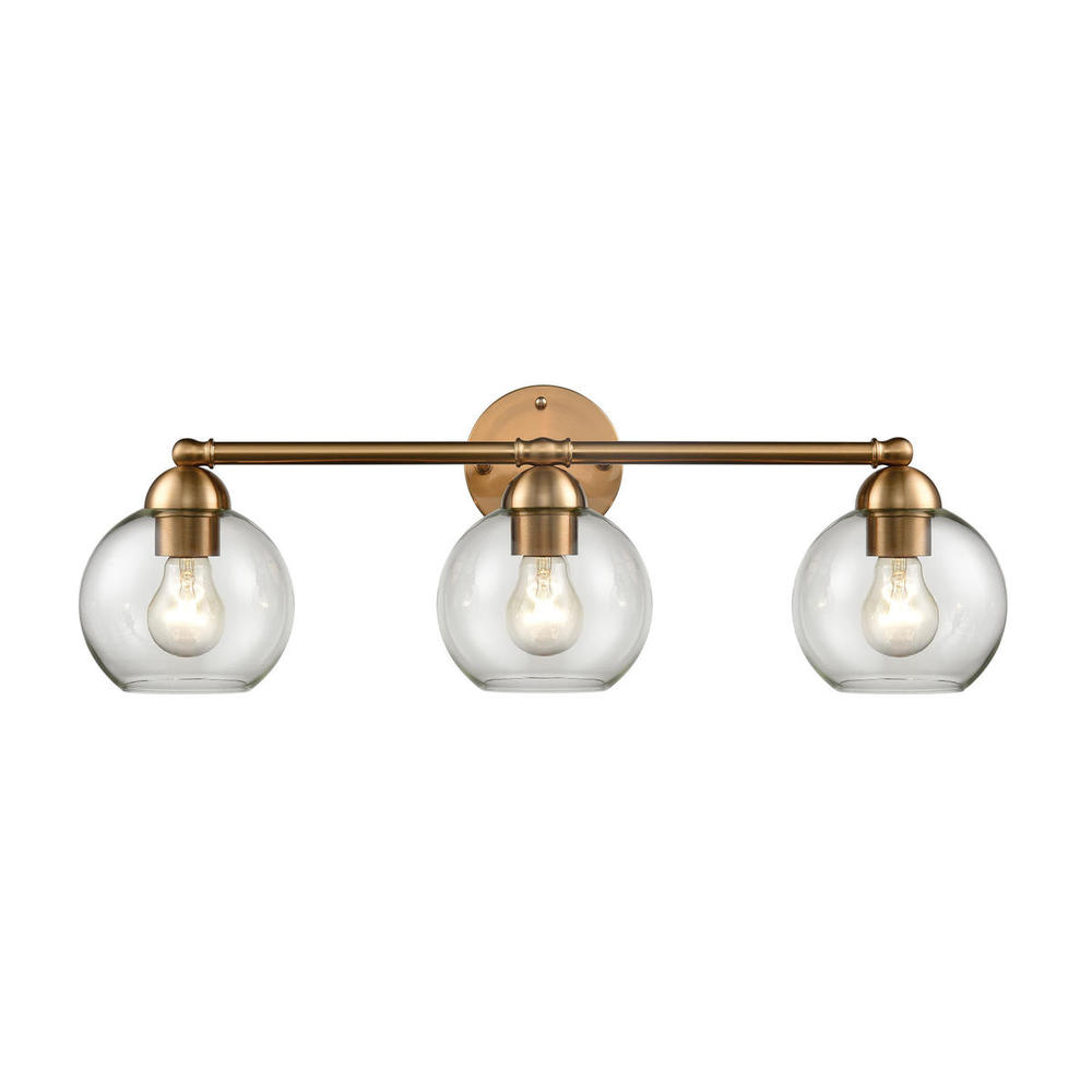 Thomas - Astoria 25&#39;&#39; Wide 3-Light Vanity Light - Satin Gold