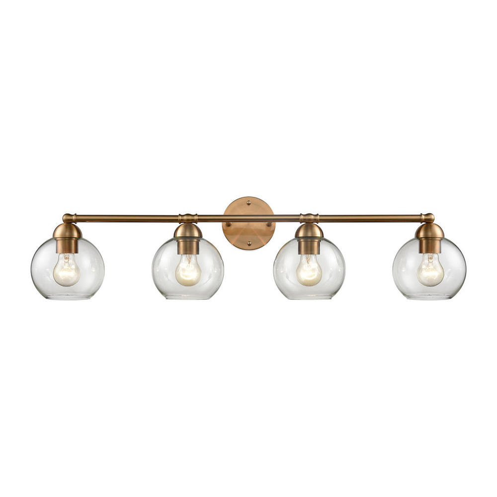 Thomas - Astoria 35&#39;&#39; Wide 4-Light Vanity Light - Satin Gold