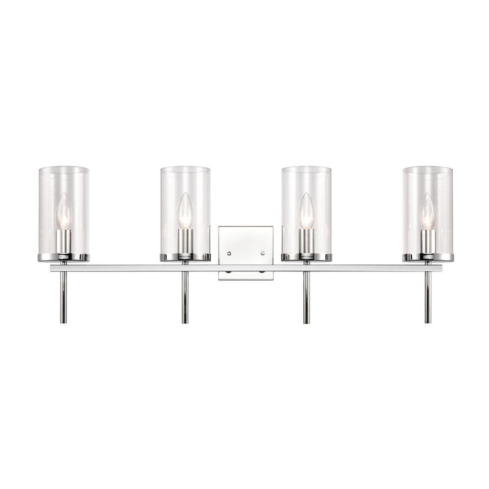 Thomas - Oakland 32.5&#39;&#39; Wide 4-Light Vanity Light - Chrome