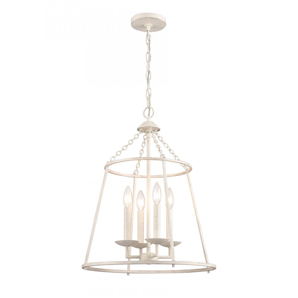 Joanie 17.25&#39;&#39; Wide 4-Light Pendant - Antique White