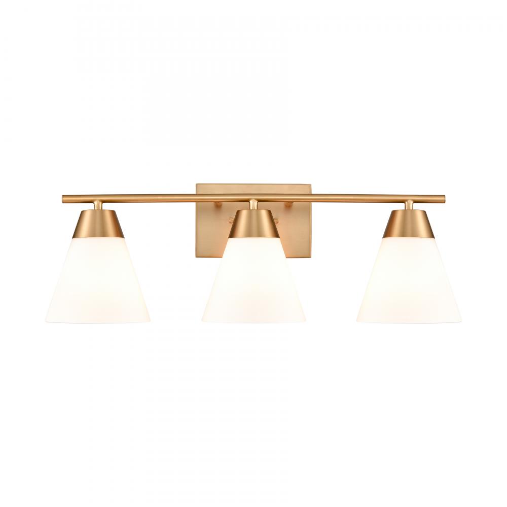 Vivica 24&#39;&#39; Wide 3-Light Vanity Light - Brushed Gold