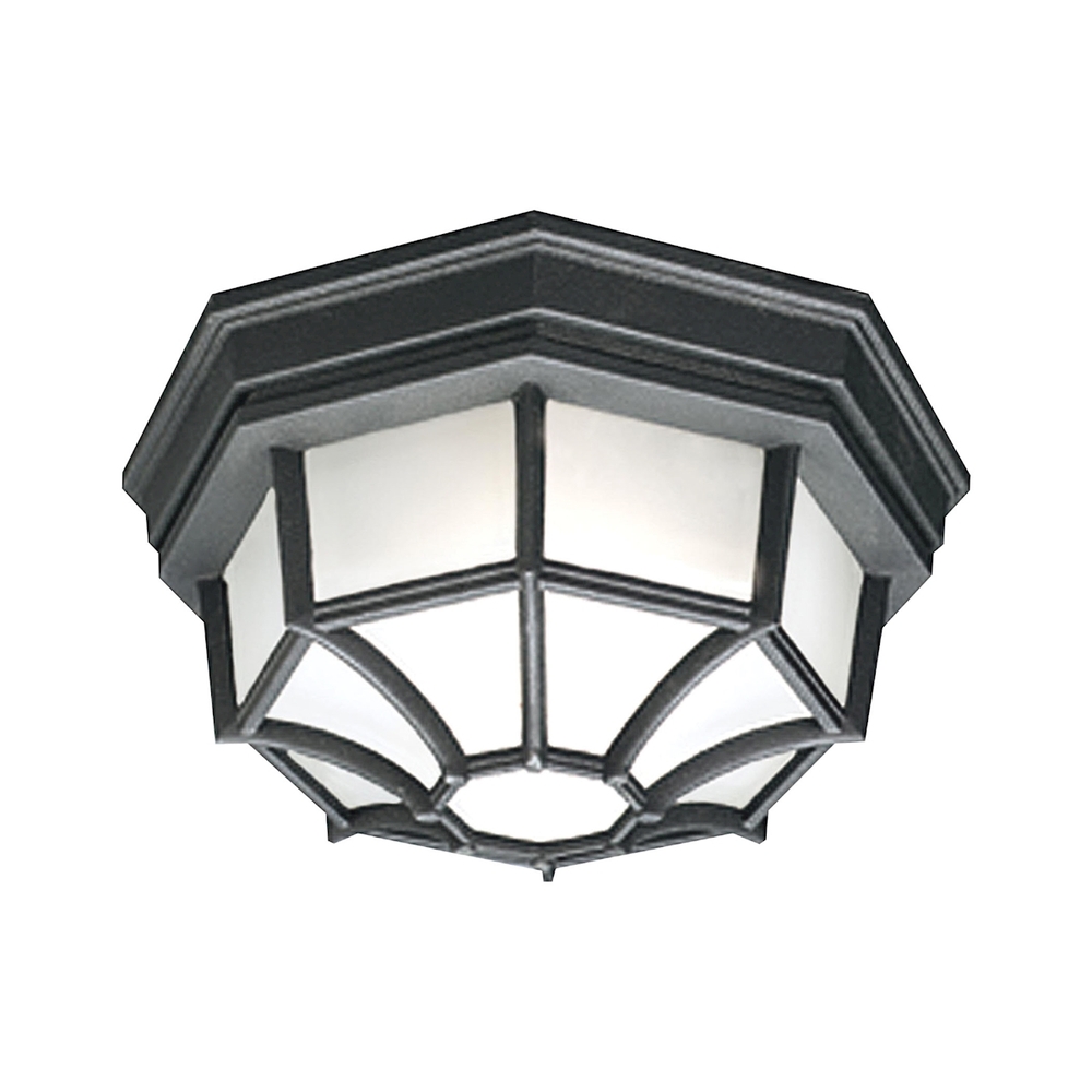 Thomas - Outdoor Essentials 10.5&#39;&#39; Wide 1-Light Outdoor Flush Mount - Black