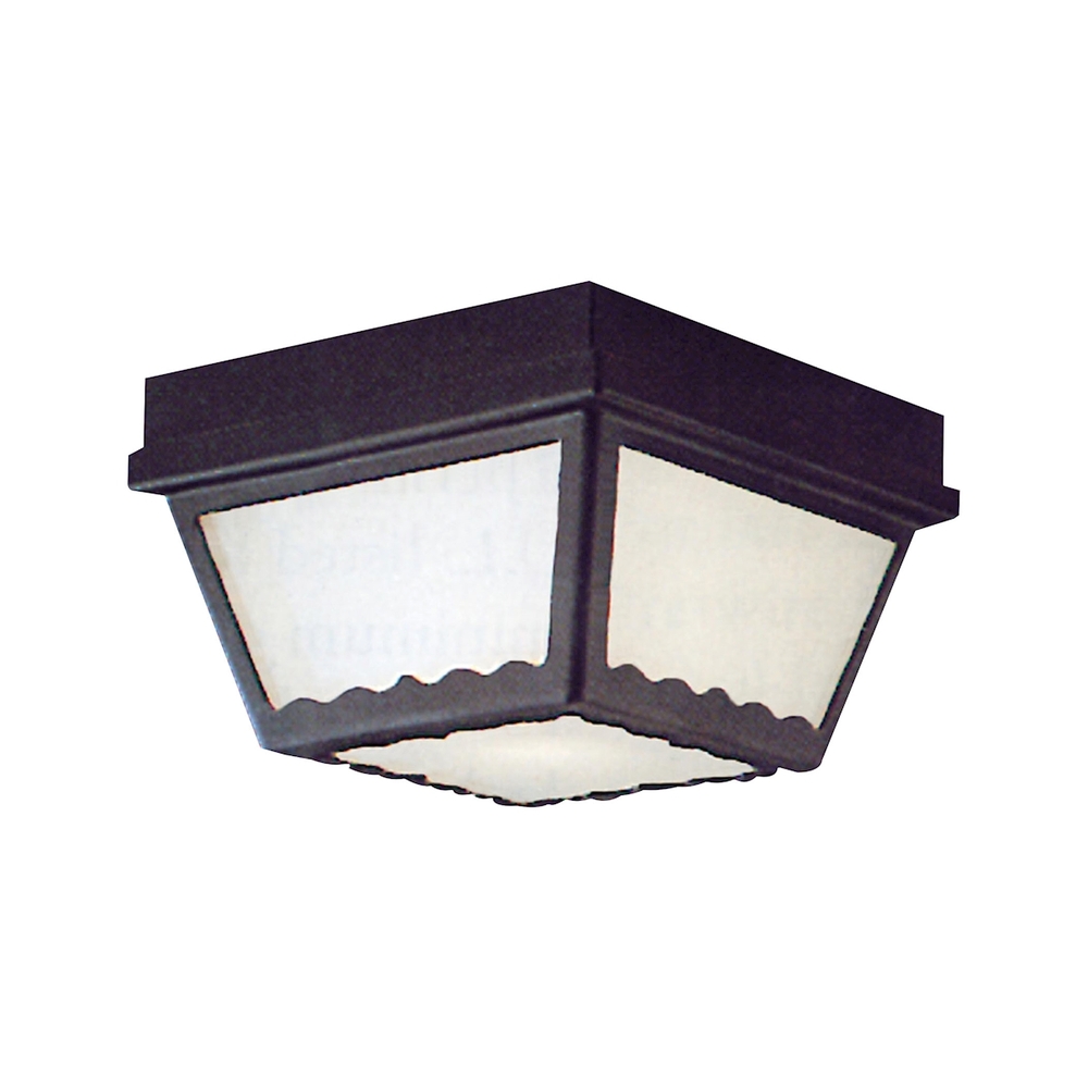 Thomas - Outdoor Essentials 9.5&#39;&#39; Wide 2-Light Outdoor Flush Mount - Black