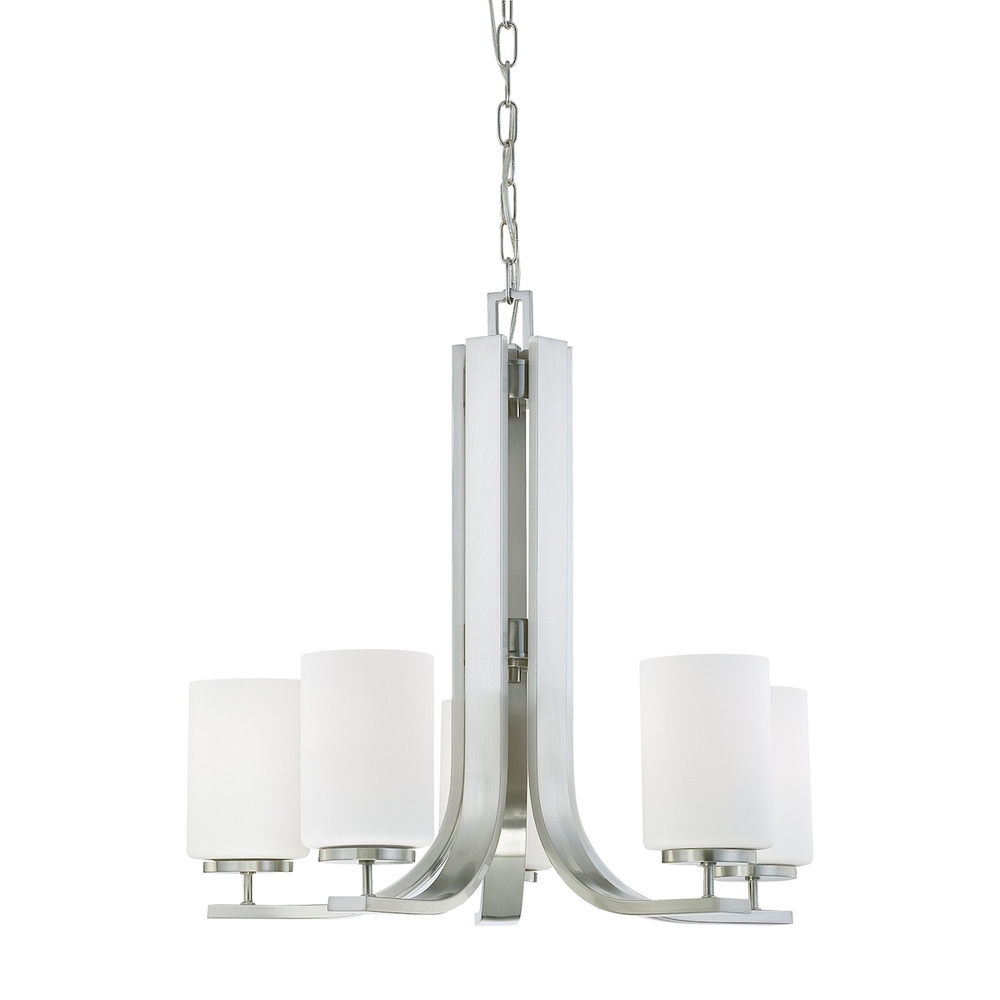 Thomas - Pendenza 23.5&#39;&#39; Wide 5-Light Chandelier - Brushed Nickel