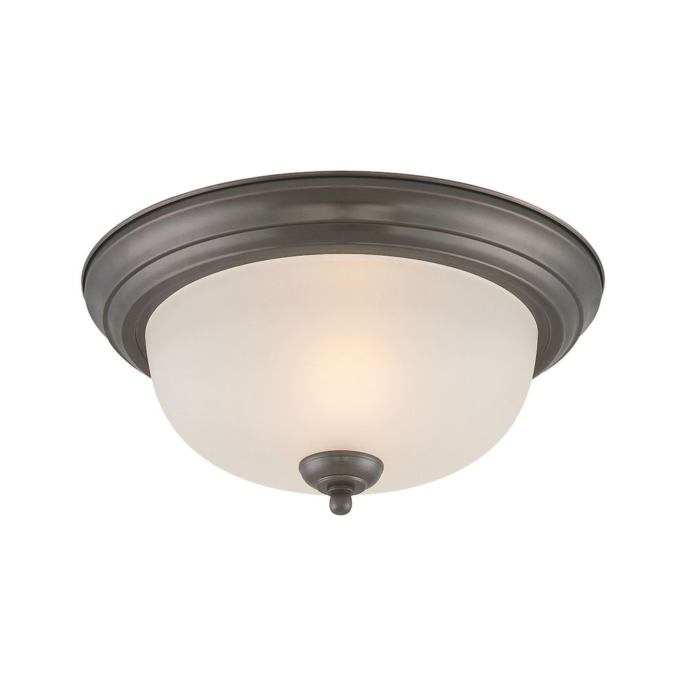 Thomas - Pendenza 13.25&#39;&#39; Wide 2-Light Flush Mount - Oiled Bronze